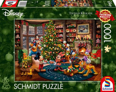 Schmidt - Legpuzzel - Disney, Mickey & Minnie versieren de boom - Thomas Kinkade Studios - 1000 stukjes - Volwassenen - vanaf 12 jaar