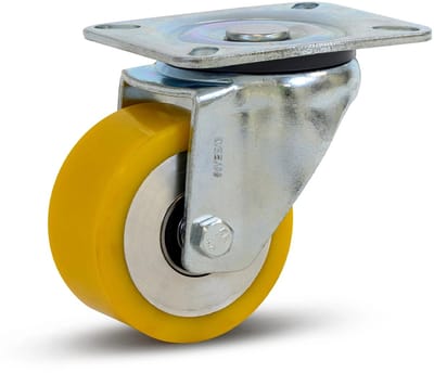 PU zwaarlast zwenkwiel met topplaat - 80mm - 300kg