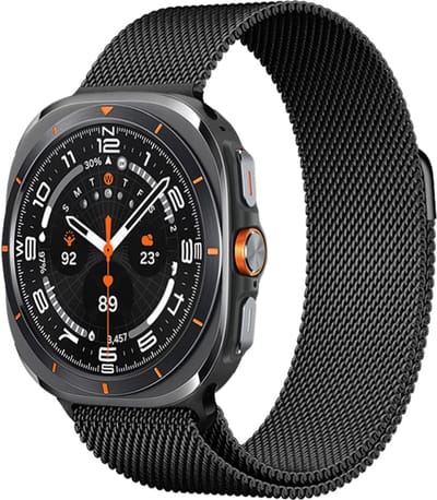 Stravo Premium Milanese Magnetisch Bandje – Geschikt voor Samsung Galaxy Watch Ultra 2 (2026) / Ultra (2024/2025) – Milanees Horlogeband – Zwart