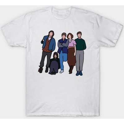 T-shirt Femme The Breakfast Club Impression Harajuku Kawaii T-shirt d'Été Manches Courtes Haut T-shirt Femme Tissu Respirant Pratique Usage Quotidien 4XL blanc