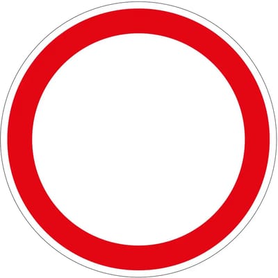 Geslotenverklaring bord - C1 | gecoat dibond materiaal | 10 cm