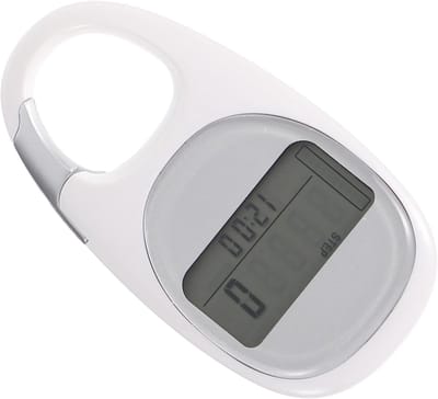 Draagbare Stappenteller - Calorieteller Loopmeter - Buiten Activiteiten - Eenvoudig Gebruik - 7.5x4x1.2cm - Wit