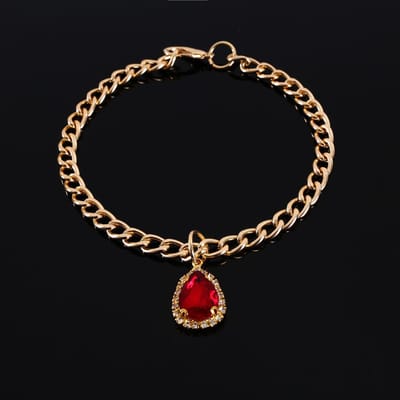 Kattenband Hond Prinses Liefde Katenhanger Handgemaakte Verjaardagsfeest Ketting Kat Accessoires Huisdier Pup Kristallen Diamant Hanger L rood