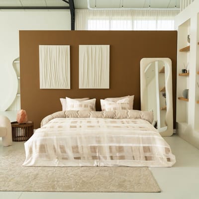 Kayori Daise Dekbedovertrek Katoensatijn - 240x200-220 + 2 slopen - Lits-jumeaux - Zacht, Ademend & Vochtregulerend - Offwhite