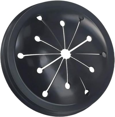 Afvoerplug voor Keuken, 3-3/8 Inch Splash Guard, Afvoerbescherming, Eenvoudig Voedselafval Verwijderen, Zwart