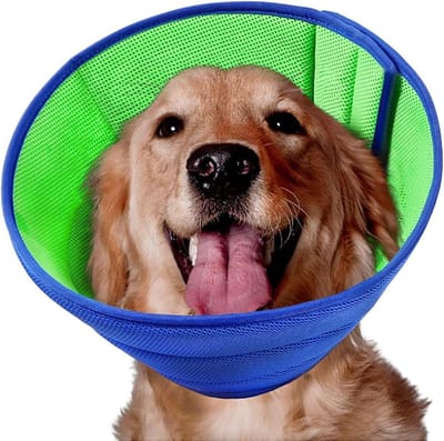 Zachte Herstelkraag Voor Honden Na Operatie Ademend En Verstelbaar Voor Middelgrote En Grote Honden Bescherming Tegen Likken Blauw Maat XL47-53 cm Comfortabel En Angstvermindering