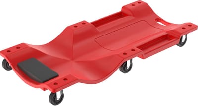 ACXIN Rollplank Werkplaats – Ergonomische Werkplaatsliege met 6 Wielen – 92×43×11,5 cm – Tot 150 kg – Rood