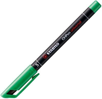 Viltstift STABILO OHpen permanent 841/36 rond 0.4mm groen - 10 stuks