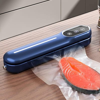 Vacuümsealer met 10 vacuümzakken voor het bewaren van voedsel - Geschikt voor droge en vochtige producten om chips en snacks vers te houden.