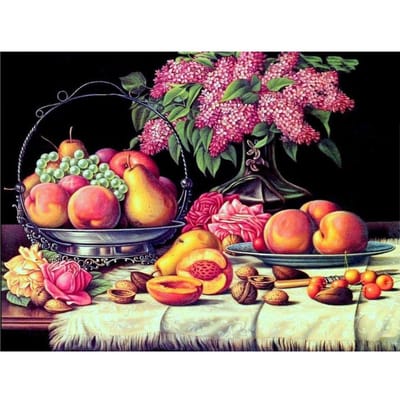 Diamant broderie diamant peinture cristal mosaïque image de strass fruits cuisine décor à la maison 20X30CM pink