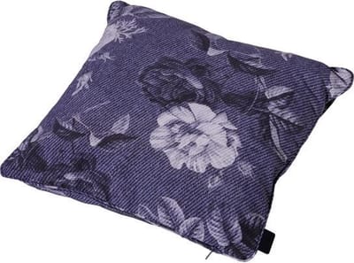 Madison sierkussen Denim flower 50x50 cm - blauw