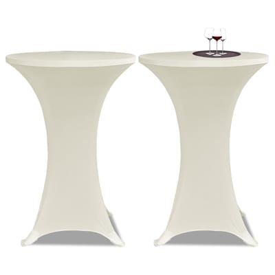 vidaXL - Statafelhoes - 4 - st - stretch - Ø60 - cm - crème