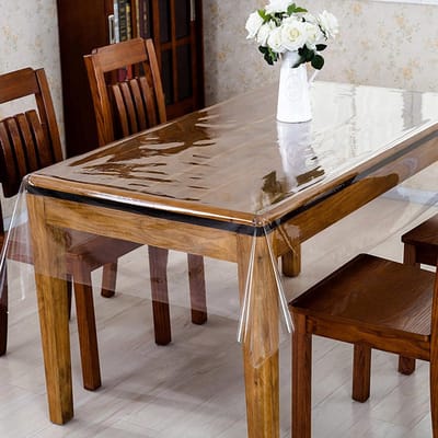 Tafelbeschermer PVC - Tafelzeil Glashelder - Tafel Beschermen - 0.5 mm Dik - 90x210 cm - Transparant