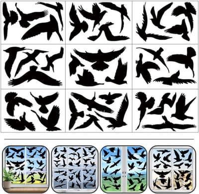 9 vellen kolibrie raamstickers, anti-botsings, raamstickers, vogelaanvaring op raamglas afschrikstickers, zelfklevende, veiligheid vogel, raamdecoratie