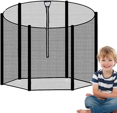 Trampoline Veiligheidsnet - Vervangend Net Trampoline - Veilig Buitenspelen - Opvouwbaar en Draagbaar - 10 voet - Zwart