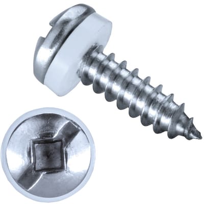 GOEBEL® - 1000 x Bolkop plaatschroeven (Ø x L) 4,2 x 13 mm RVS C1 (AISI 410) GOEBEL zilver GL met PA (Polyamide) Ring - Schroeven - 1747142130