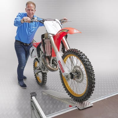 Datona® - Oprijplaat rijplaat - aluminium - 150 cm rijgoot oprijhelling
