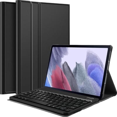 Hoes - Geschikt voor Samsung Galaxy Tab A7 Lite - Toetsenbord Case - Keyboard Book Cover - Hoesje - Zwart