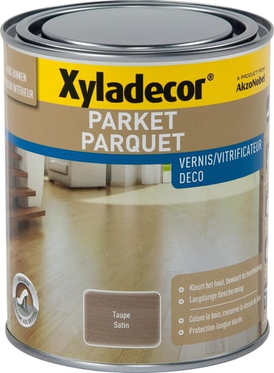 Uitverkoop Xyladecor - Parketvernis Deco - Satin - Taupe - 0.75L