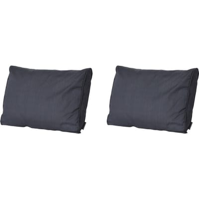 Madison - Lounge Rugkussen Basic black - Ca. 40x60 cm - Set van 2