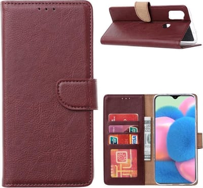 Bookcase Geschikt voor: Samsung Galaxy M31 - Bordeaux - portemonnee hoesje