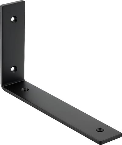 Plankdragers zwart metaal - set van 2 stuks - 200x130 mm - 100 kg draagvermogen