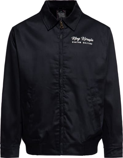 King Kerosin 50Er Gabardin Jacke ''Born In'' KKU49051 Black-XL