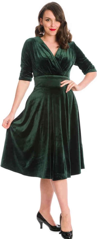 Dancing Days - DATE NIGHT Flare jurk - S - Groen