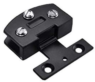 Dailygoody - Deur Klem Clip - Zink Legering - Duurzaam en Sterk - Zwart - Glazen Deur Klem - Geschikt voor 5-8mm Glas - Scharnier #5