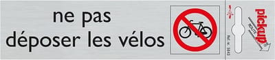 Pickup Route Alulook 165x44 mm - Ne pas deposer les velos