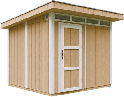 Timbela M903-HARVEST HONEY - LP SmartSide Tuinhuis op houtbasis - 6 m² - 294x279xH237 cm - met vloer en verf