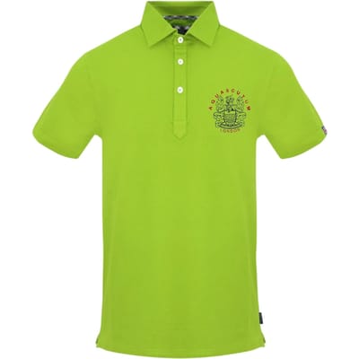 Aquascutum Heren Union Jack Logo Korte Mouwen Polo Shirt (Limoengroen)