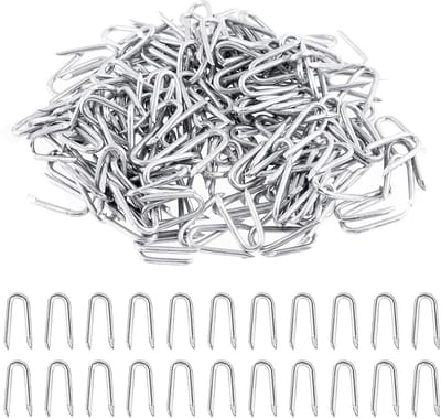 200 Stuks U-Vormige Gegalvaniseerde Nagels voor Hekwerk en Netten - 20 mm