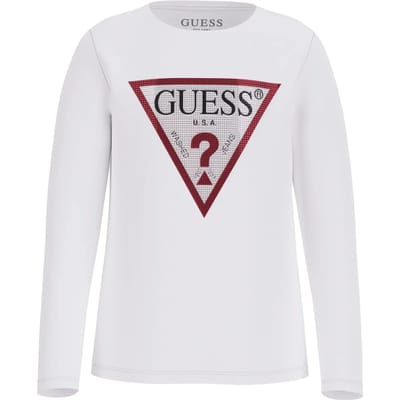 Meisjes-T-shirt met lange mouwen Guess pure white 4