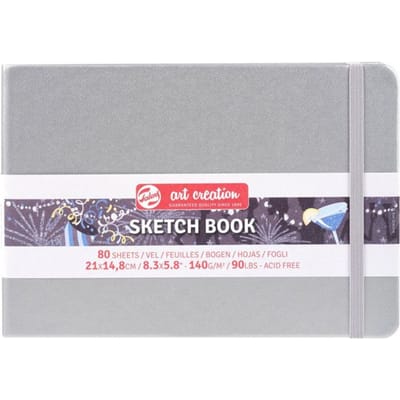 Talens Art Creation Schetsboek Blinkend Zilver 21 x 14.8 cm 140 g 80 Vellen