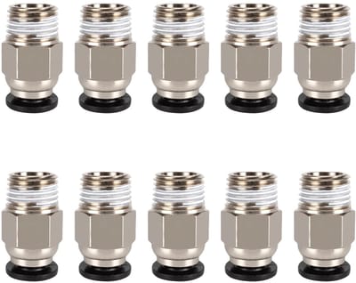 Dailygoody - PC4-M10 stekker - pneumatische connector - eenvoudig te gebruiken - snelkoppeling - voor 3D-printers - verhoogt de levensduur - 10 mm