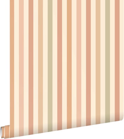 ESTAhome behang strepen roze en groen - 50 x 900 cm - 131606