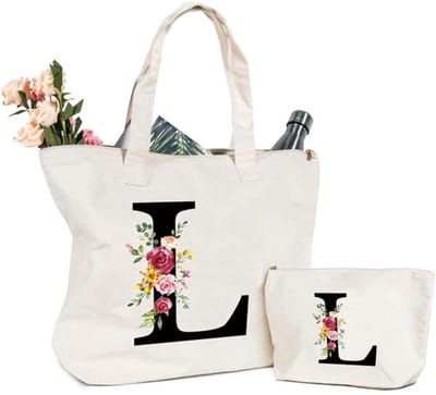 Allecto - Linnen tas met initialen - Shopper voor dames - Sterke