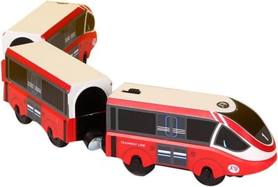 Elektrische Kindertrein met Magneetkoppeling – Batterijgevoede Vracht Treinset voor Kinderen