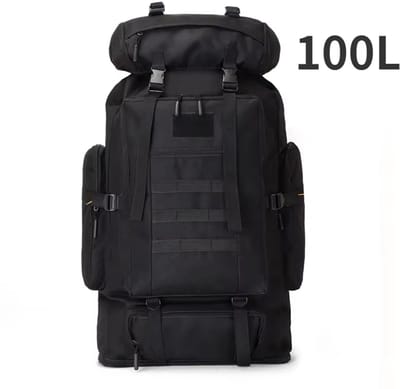 100L Bergbeklimmen Rugzak – Grote Tactische Klimtas voor Wandelen, Camping en Outdoor Reizen | Waterdichte Rugzak Trekking / Hiking Rugzak / Avontuurlijke Rugzak / Outdoor Reistassen / Klimrugzak