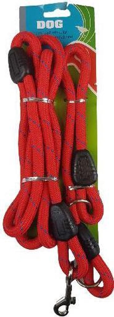 Honden Halsband en riem - Rood / Zwart - Tuigje
