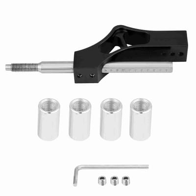 Dailygoody - Auto Aluminium Verstelbare Hoogte Hendel - Handmatige Shift Knop - Zwart - Hoogwaardige Kwaliteit - Perfect voor Auto's - Upgrade ...