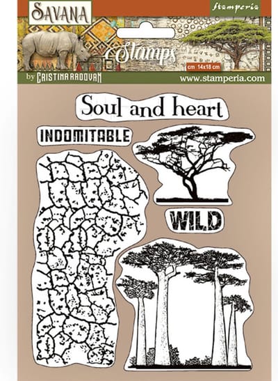 Stamperia - Savana Crackle Natural Rubber Stamp (WTKCC212)