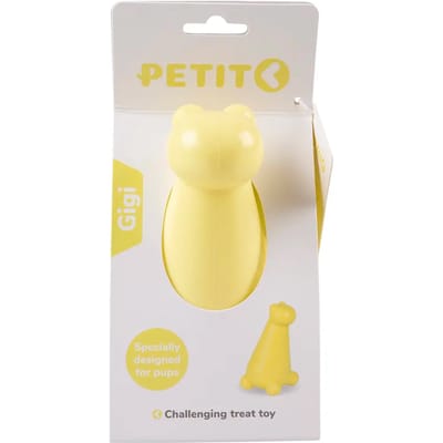 Ebi Petit Beloningsspeeltje Gigi 9x9x15 cm - Hondenspeelgoed - Geel