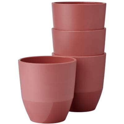 Mepal Beker Silueta 200 ml set 4 stuks - Vivid mauve - campingservies - buitenservies