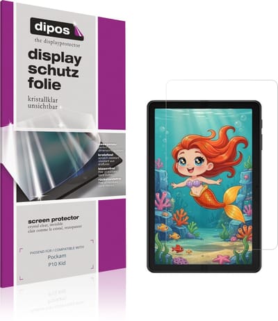 dipos – 2x Beschermfolie geschikt voor Pockam P10 Kid | Krasbestendige & heldere Screenprotector Ultra-Thin
