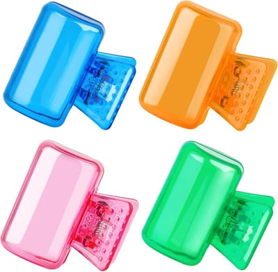 Tandenborstelhoezen - Beschermers dop - Reizen hygiëne - Ademende structuur - 4 stuks - Blauw Oranje Groen Roze