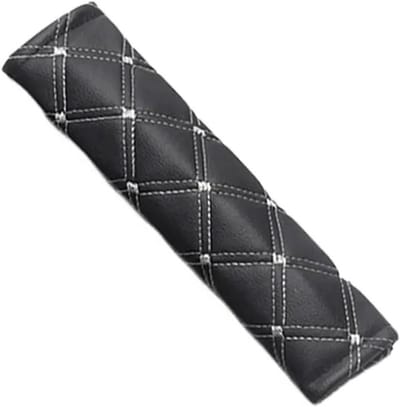 Gordelkussen Autogordelhoes - Schouderhoes Beschermer - Comfortabel Rijden - Zacht PU-leer - 24 cm - Zwart