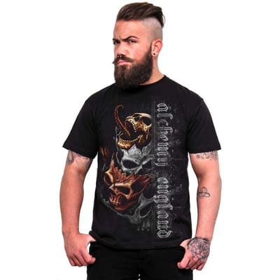 Alchemy England - Gothic T-shirt - Necrogeddon - T-shirt Mannen - S tot 3XL - voor Mannen - zwart