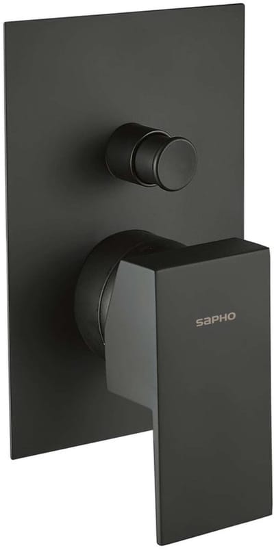 Sapho Latus - Inbouwkraan voor 2 uitgangen, met inbouwdeel, mat zwart 1102-42B